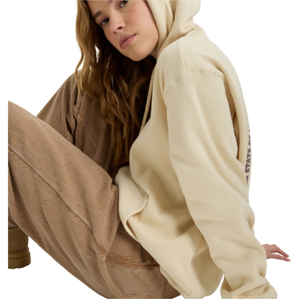 2025 Roxy Frauen Surf Stoked Hoodie Gebürsteter VT Hoodie ERJFT05021 - Parchment